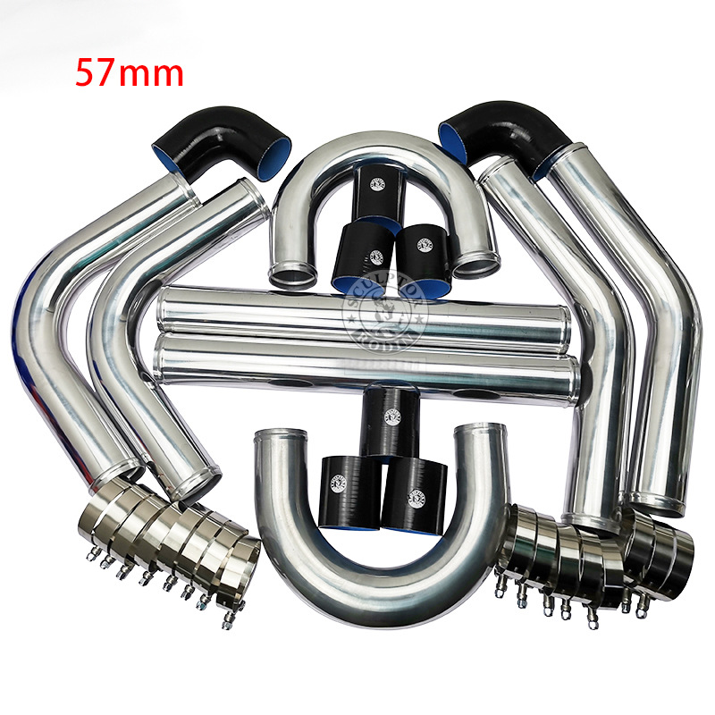 Aluminum Turbo Intercooler, Car Modification, Intercooler Pipe, Intake Manifold, Intercooler Pipe Aluminum Pipe Eight-Piece Set