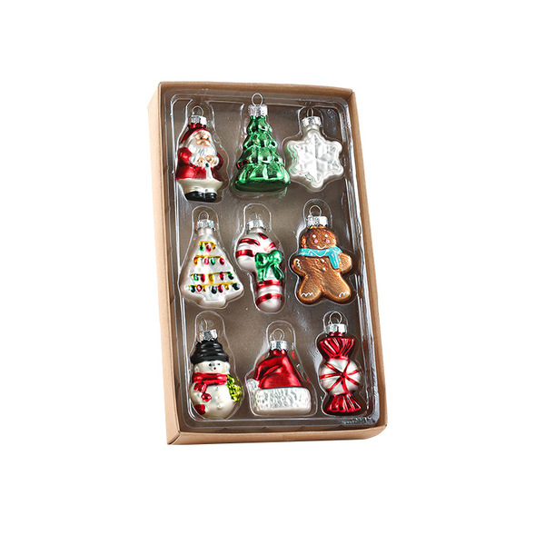 Christmas glass cartoon pendant for elderly