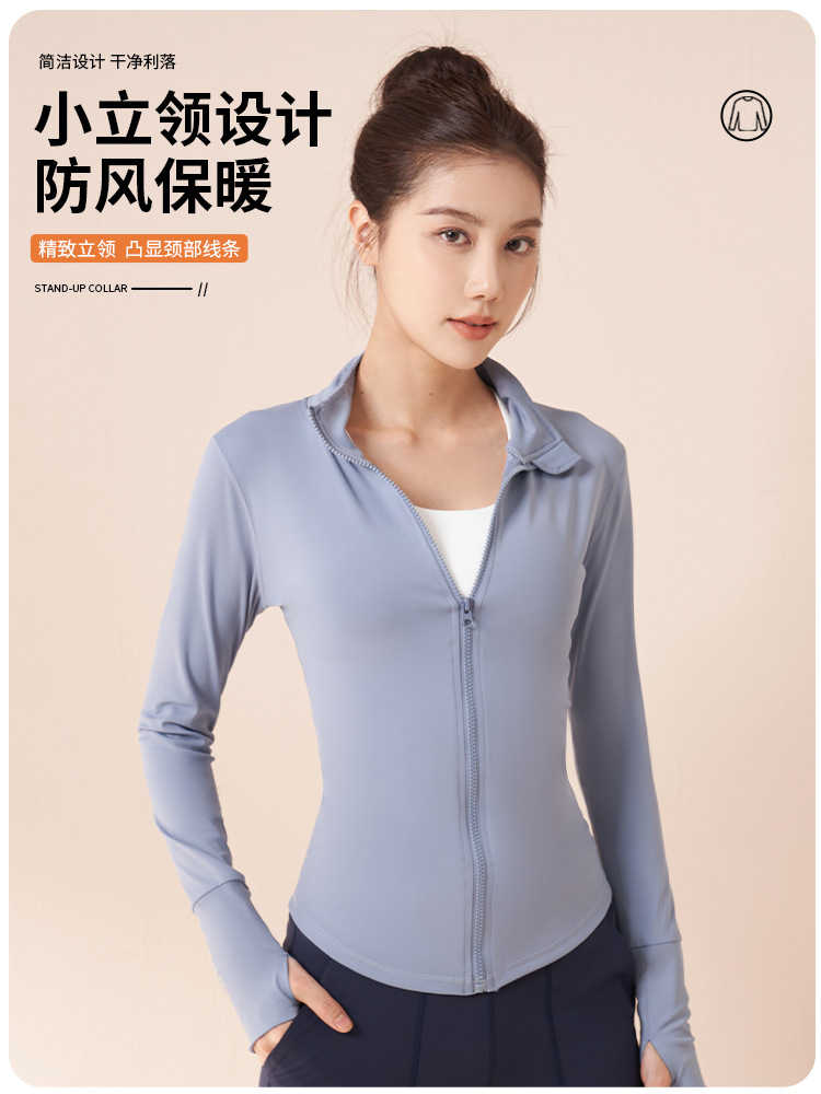Ju Yi Tang alta elasticidad deportiva acondicionamiento físico ciclismo chaqueta de yoga para correr chaqueta deportiva mujer