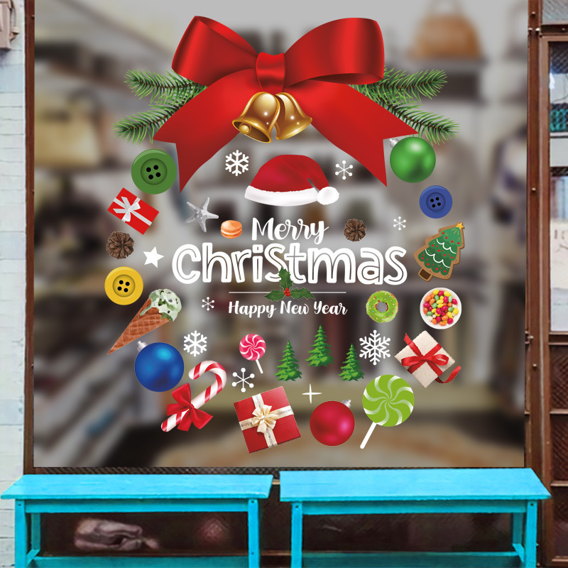 Fashion 6291-45*60cm In Bag Packaging Double-sided Visible Christmas Wall Sticker