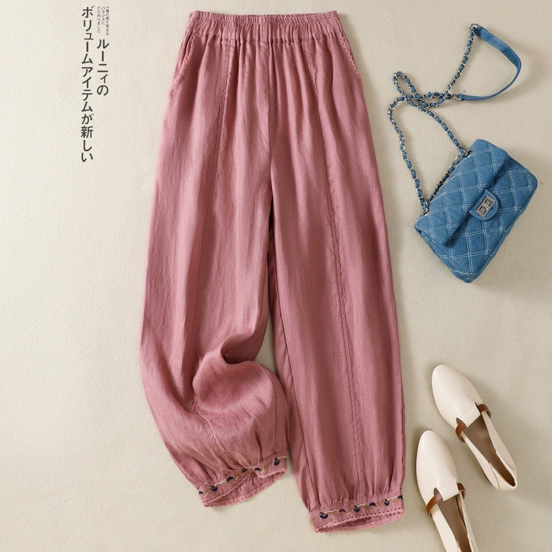 Retro trousers for leisure, oversize, fitted