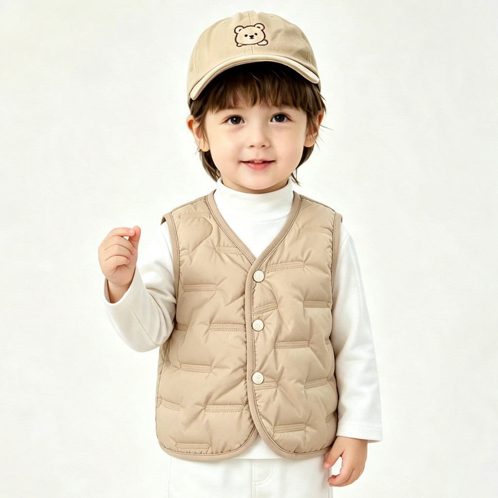 Foreign Trade Children's Cotton Vest, Round Neck, Lightweight, 2026 New Style, Suitable for Toddlers and Infants, Wearable Inside and Out