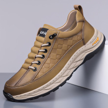 秋冬新款豆豆鞋男士休闲驾车鞋厚底时尚百搭运动鞋皮单鞋工装鞋靴