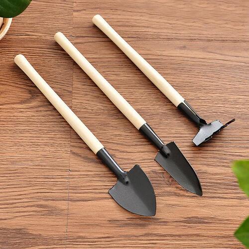 Three-piece set of gardening tools, mini garden shovel/rake/shovel, succulent potted flower cultivation shovel