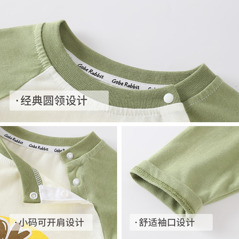 2025休闲长袖春秋婴儿衣服秋装春秋打底衫儿童小童宝宝上衣潮流t|undefined