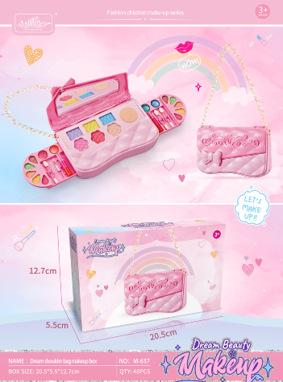 Toy for makeup, set, children's makeup primer, makeup box, Birthday gift