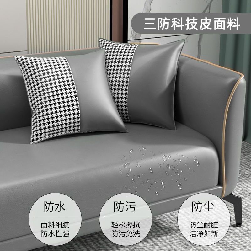 Sofá sala de estar apartamento pequeño habitación de alquiler dormitorio simple celebridad de Internet doble tres personas celebridad de Internet tecnología sofá de tela al por mayor