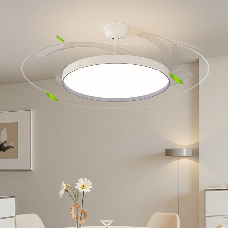Ultra-Thin Invisible Fan Lamp Living Room Dining Room Bedroom Ceiling Ceiling Fan Lamp Home Simple Modern Zhongshan Whole House Lamps