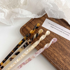 髮簪簡約現代日常簪子女一字醋酸古風漢服頭飾髮釵盤發時尚感釵子