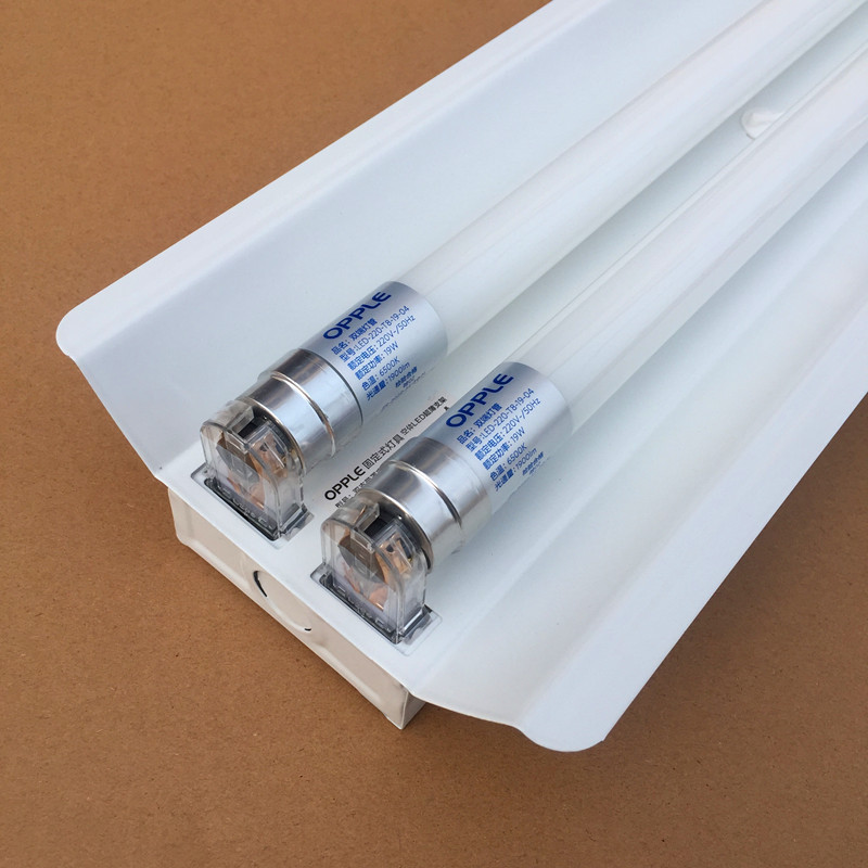 オプ照明ledランプ蛍光灯スタンド1.2メートルt8ランプ単二重管カバー付き平蓋セット一体化|undefined