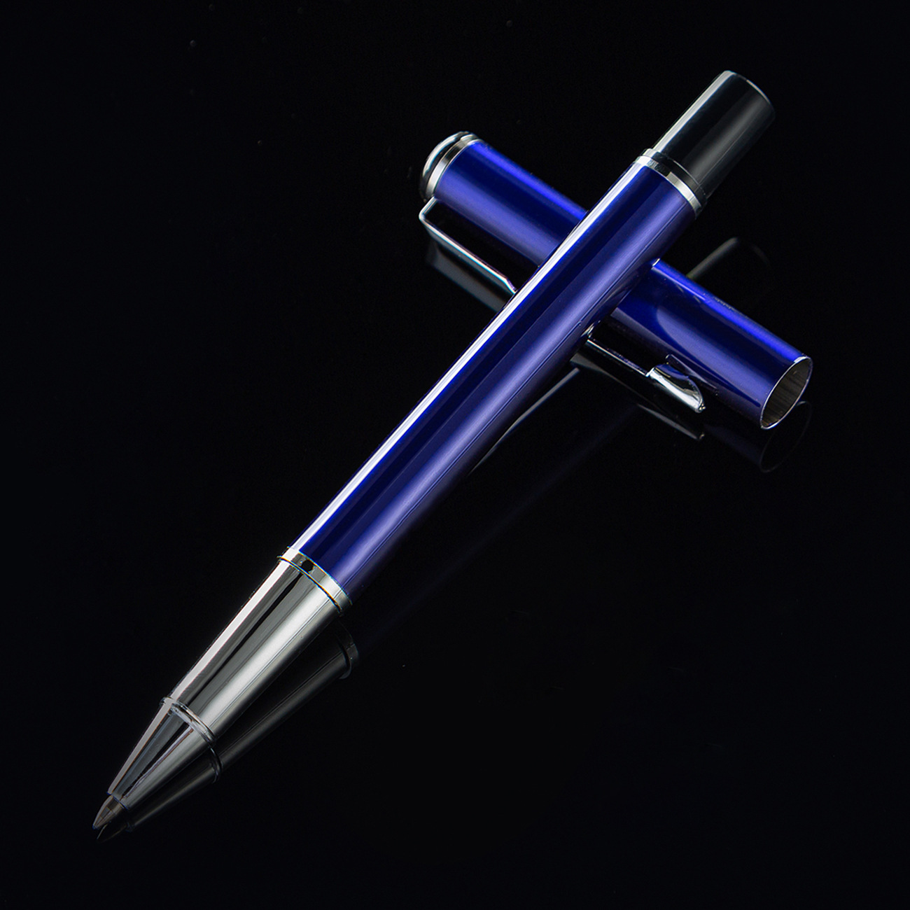 Pluma de firma de metal en stock pluma de regalo negro al por mayor de negocios pluma de gel imprimible logotipo Bolígrafo De Metal