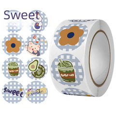 500貼/卷INS風卡通貼紙謝謝封口貼包裝裝飾DIY手帳貼日記可愛貼紙