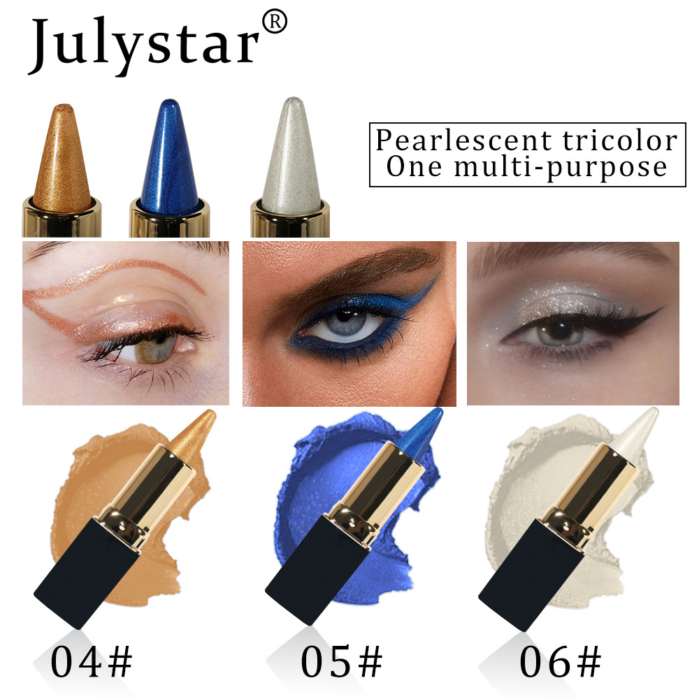Julystar's new rich and colorful natural waterproof eyeliner gel is easy to apply, dries quickly and provides long-lasting moisture undefined