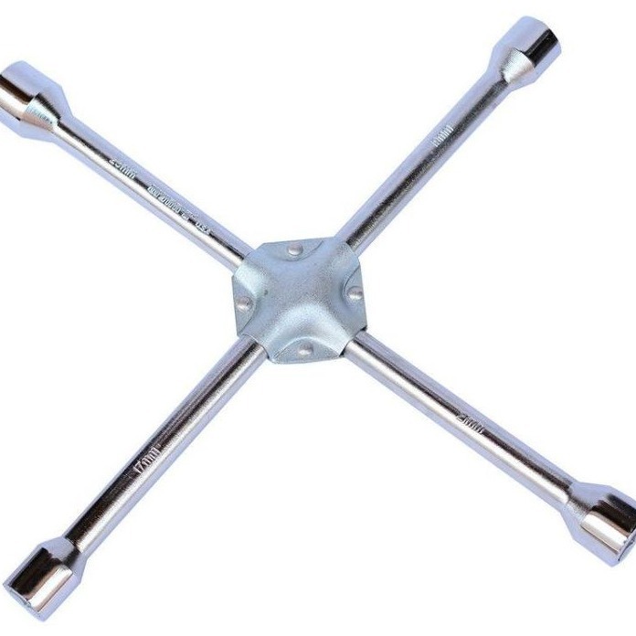 威力狮 加固型十字轮胎扳手17-19-21-23mm(16X380mm)换胎扳手 WS6