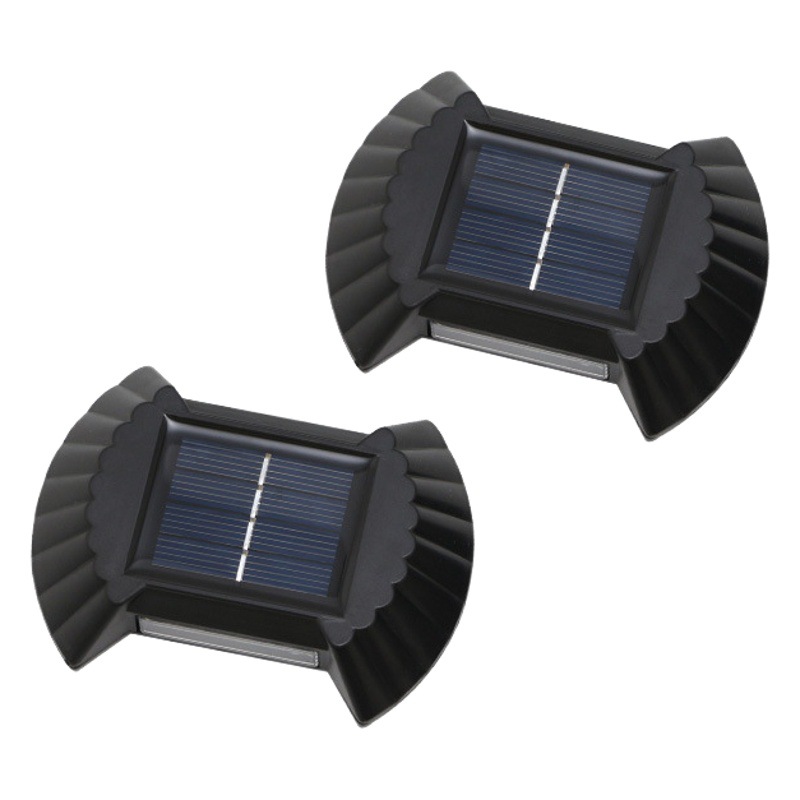 Solar 6LED arriba y abajo luminoso espejo convexo lámpara de pared lámpara de jardín al aire libre jardín decoración pared lavado lámpara de pared