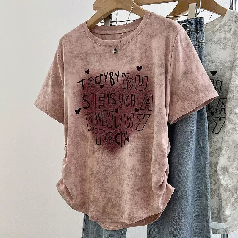 Футболка женская plus size оверсайз свободного кроя, летняя, размеры до 4XL