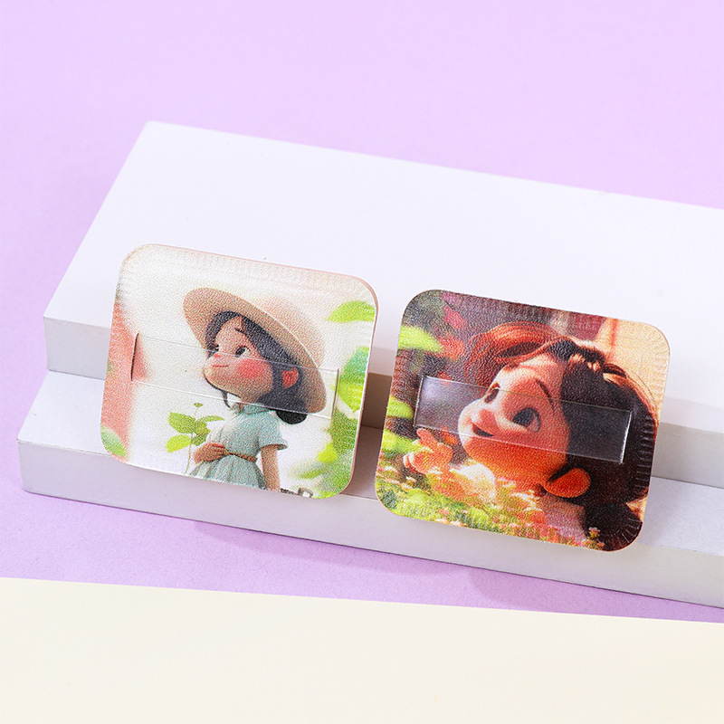 Puff de algodón de azúcar cuadrado personalizado de fábrica no come polvo personaje de dibujos animados maquillaje esponja cojín de aire impresión patrón de logotipo