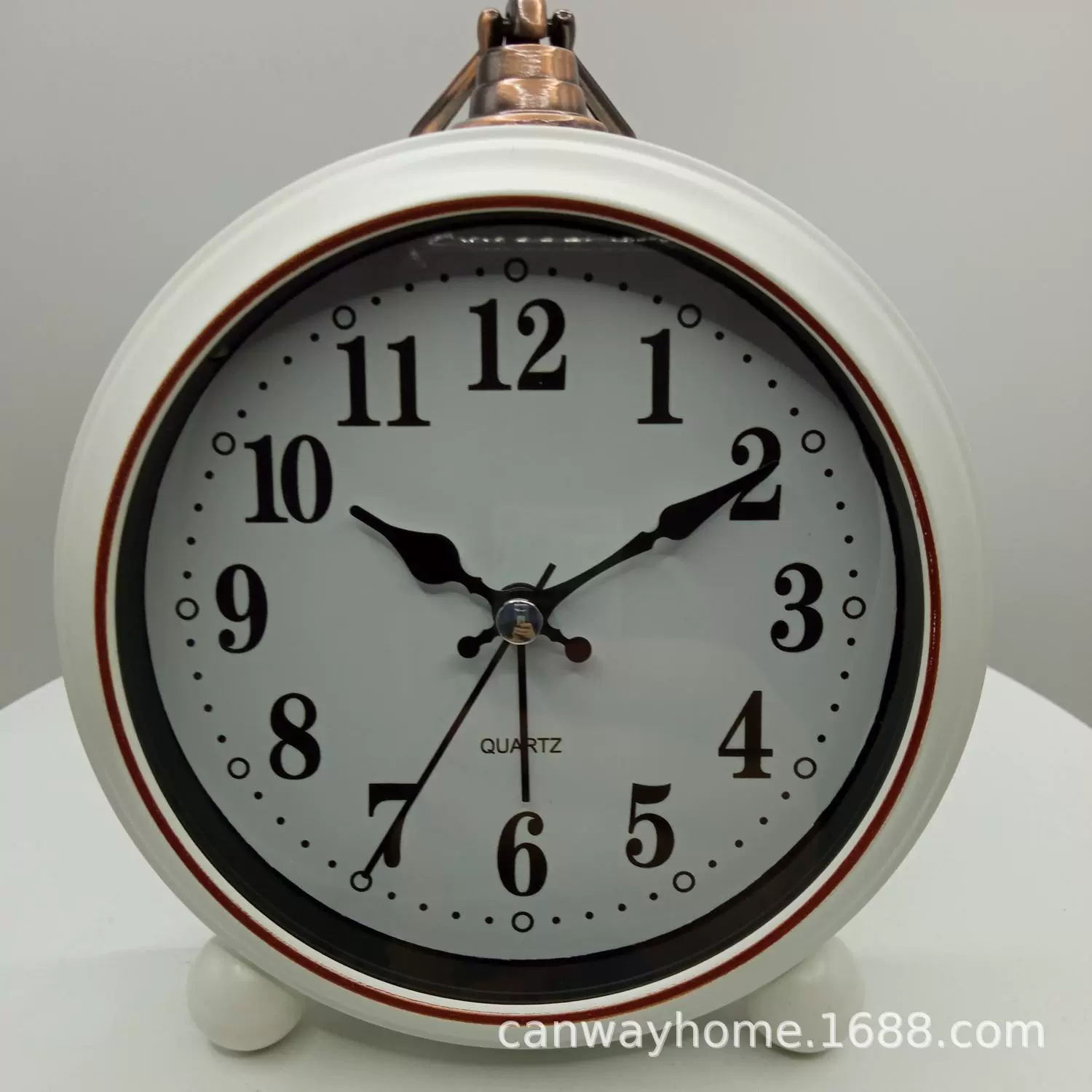 厂家直销创意金属台钟静音夜光贪睡闹钟经典北欧风格经典儿童座钟