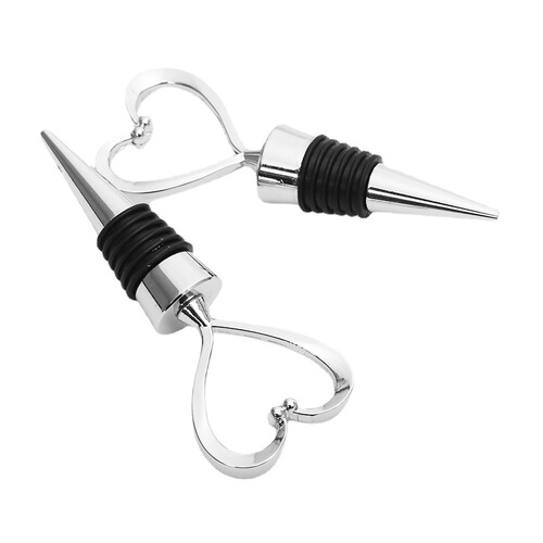 Manufacturer wholesale high-end zinc alloy heart-shaped wine stopper advertising gift hotel supplies tools