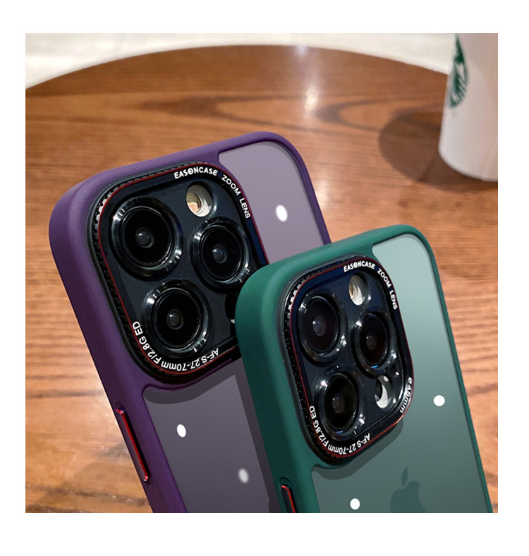 Ốp lưng điện thoại chống rơi TPU mờ cổ điển cho iPhone 14 Pro Max — Đen mờ retro máy ảnh, Máy ảnh Retro mờ màu tím đậm, Yuanfeng màu xanh mờ máy ảnh Retro, Máy ảnh Retro mờ từ tính đen chi tiết 7