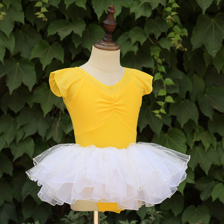 子供のダンスの服の女の宝の夏の半袖は中国の民族のダンスの形の服の空色の演出服を練習します。|undefined