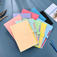Smiling candy-colored folder creative multi-layer A4 folder file pp bag accordion bag test paper file storage bag