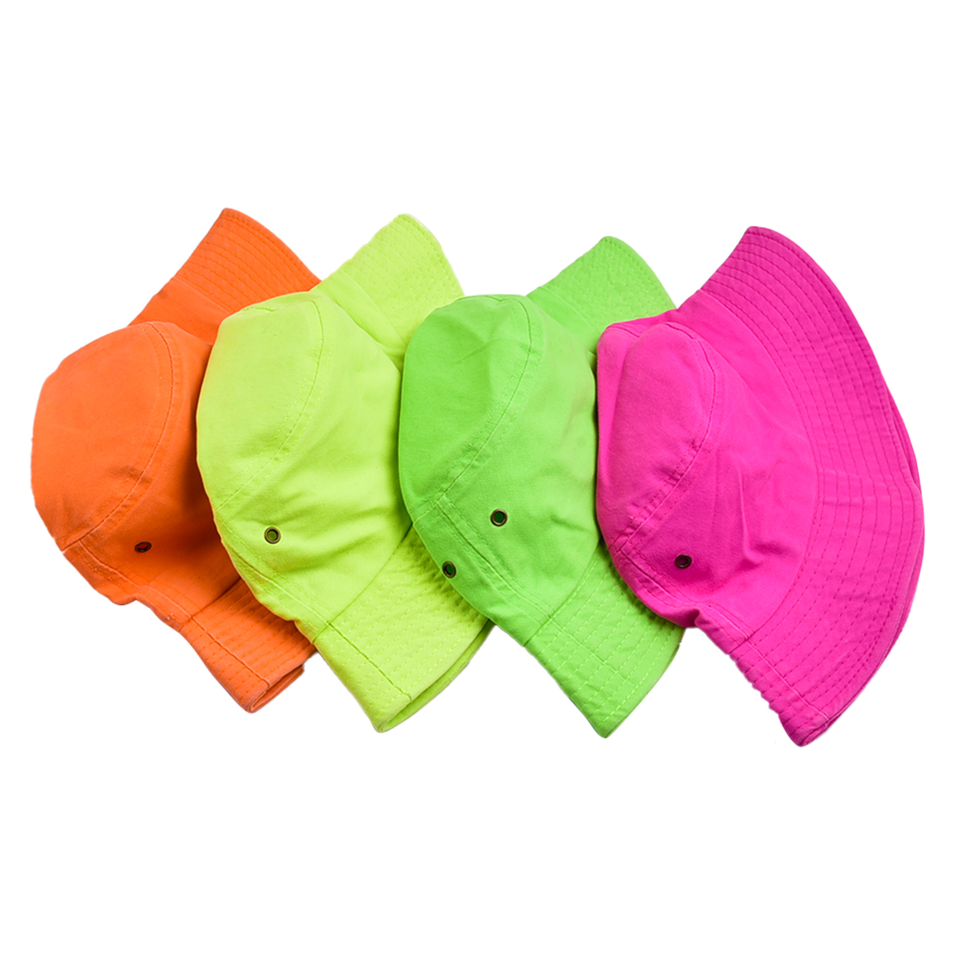 Nuevo sombrero de pescador fluorescente transfronterizo femenino coreano simple sombrero de ocio para hombres sombrero de sol al aire libre sombrero de sol bordado