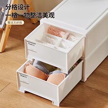 元纳内衣收纳盒抽屉式衣柜袜子内裤整理箱家用衣物分格收纳三合一