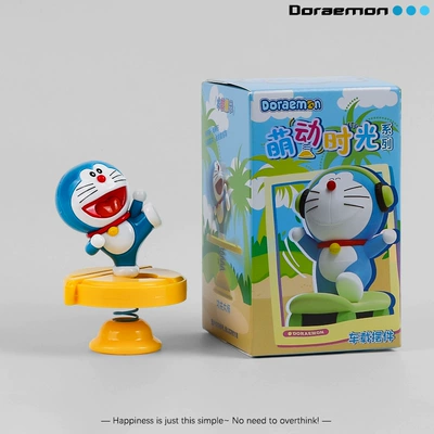 Official Doraemon Cute Time Car Ornament Doraemon Shaker Trendy Toy Desktop Decoration (Car ornaments) - doraemon-rocker-car-ornament-kung-fu-master