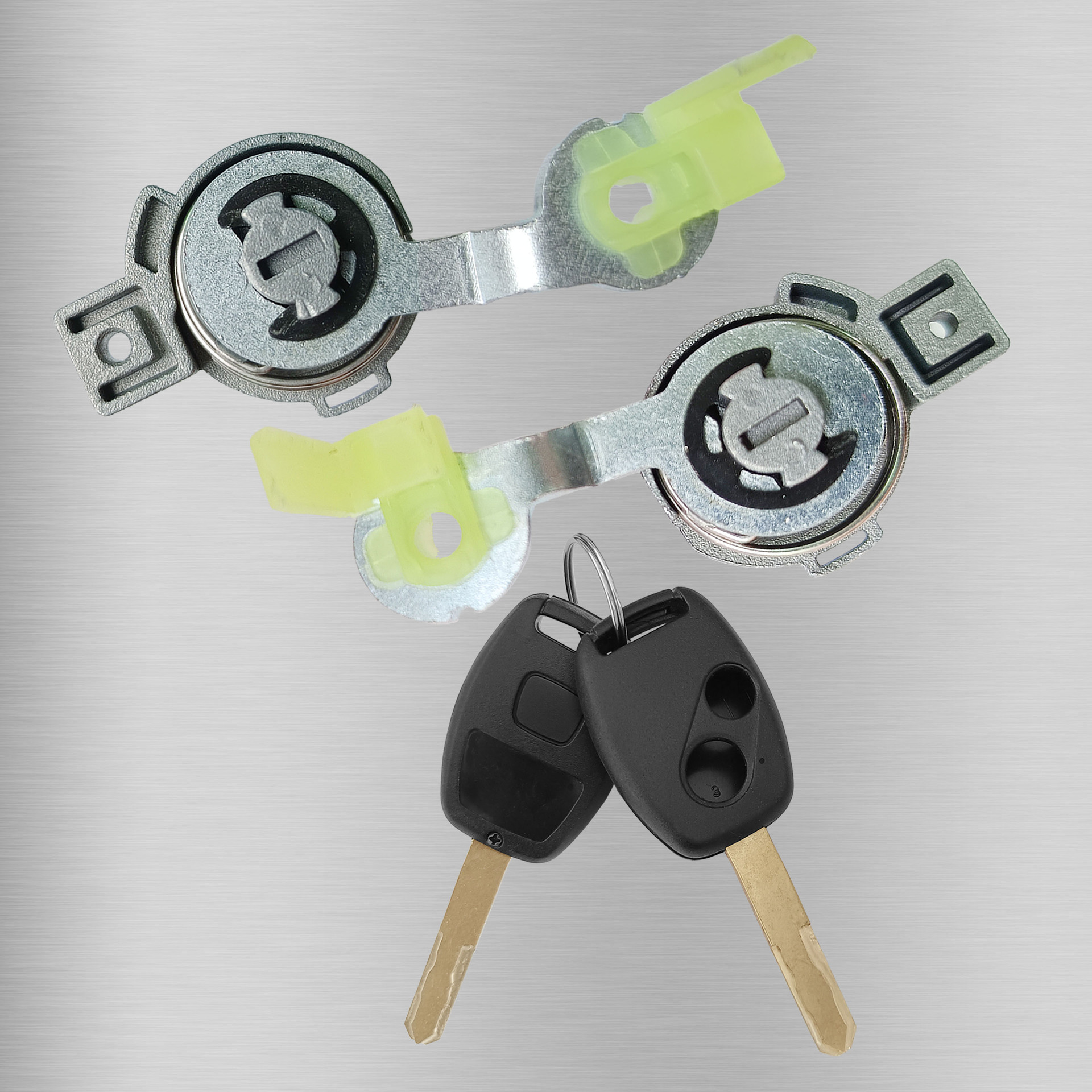 Aplicable a Honda CRV cilindro de cerradura CRV Civic cilindro de cerradura de puerta izquierda y derecha placa recta 2 llaves 2 llaves accesorios de automóviles