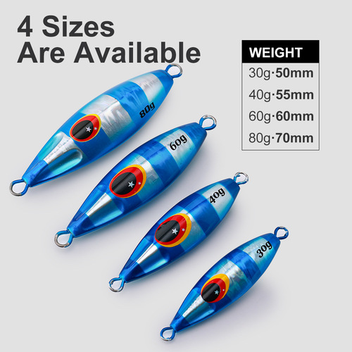 30g 40g 60g 80g honeybee shore cast sea fishing slow rolling iron plate lead lure fishing bait cross-border e-commerce