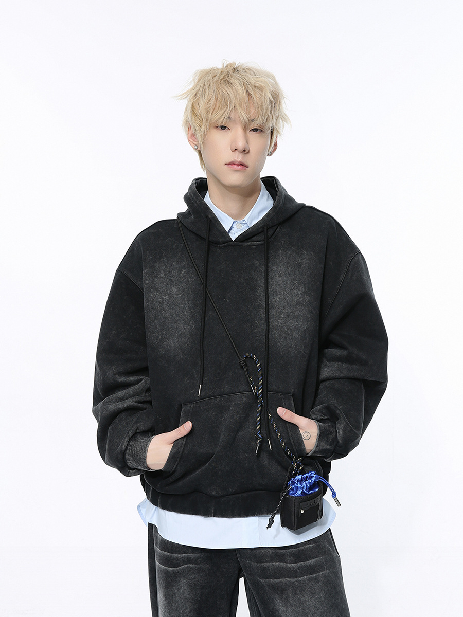 Mtlclothes ropa de Hombre | 2024 primavera nueva moda personalizada lavado diseño apenado suéter flojo traje