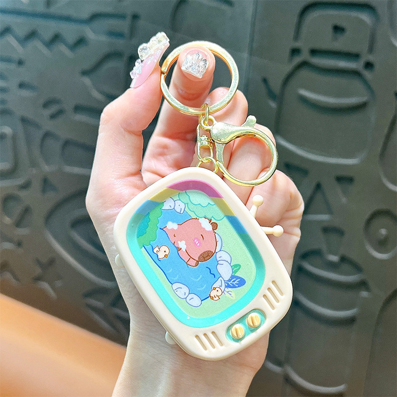 クリエイティブハンドヘルドロシアブロックゲーム機キーホルダー携帯バッグアクセサリー玩具プレゼント卸売り
