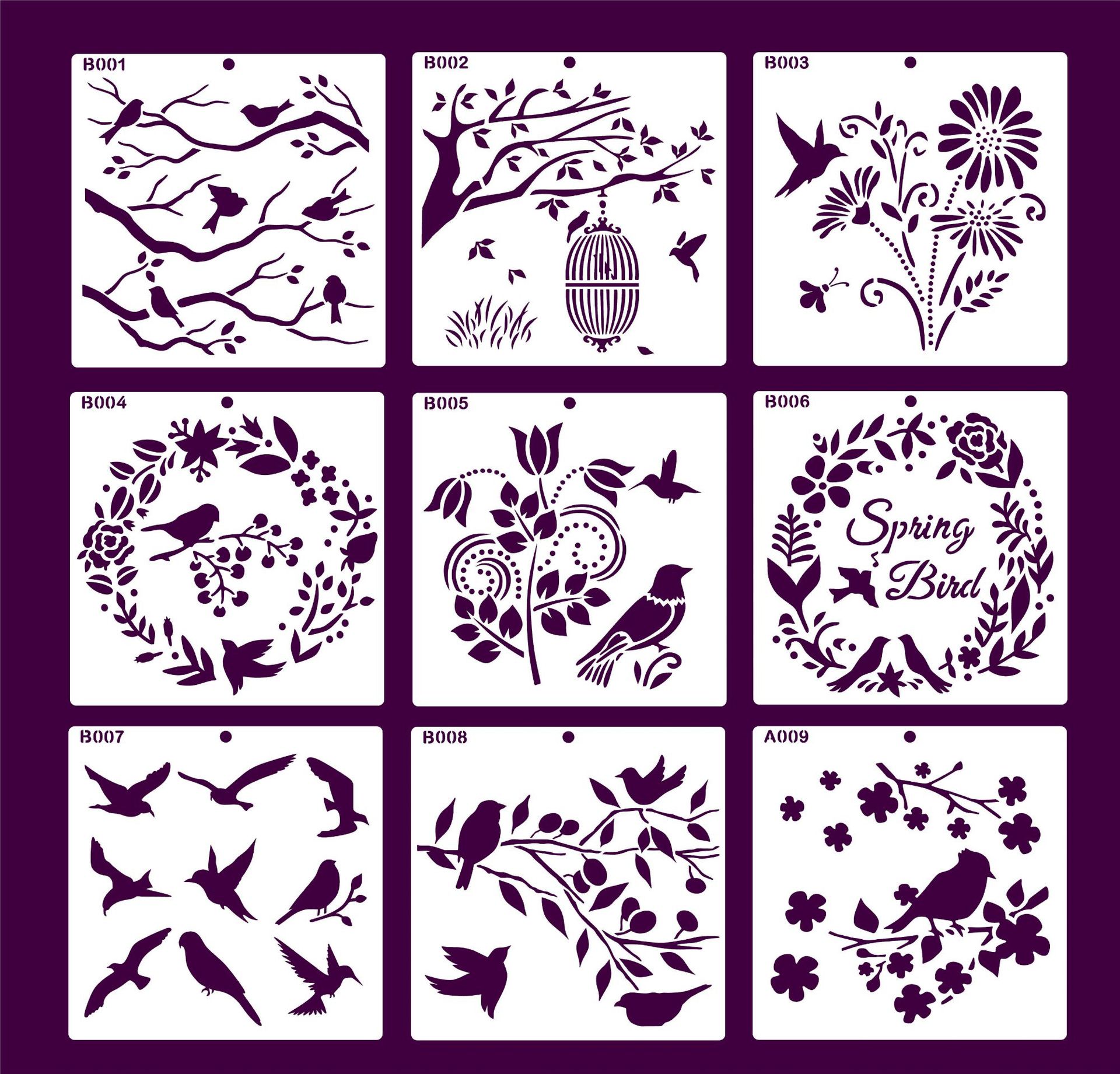 Template, inkjet birds, for import, Amazon