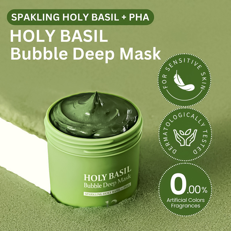 Holy Basil Sparking Bubble Mask跨境泡泡面膜膜去角质深层清洁|undefined