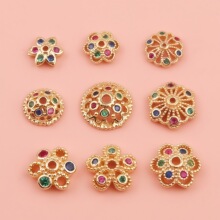 18K�~僽�߱�ɫ育�ɫ�ʯ�����U�ո�Ƭdiy������Ʒ�����