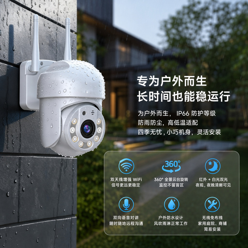 Cross-Border Monitor, Outdoor High-Definition Home-Use High-Definition Wifi Monitor, Full-Color Night Vision High-Definition Camera Monitor