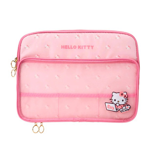Japanese Cute Embroidered Cat Apple Huawei Lenovo Mesh Flat Storage Bag Ultra Light Shockproof Computer Protective Case