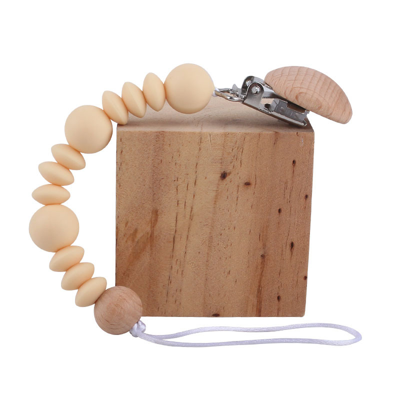 Bebé chupete de silicona pezón anti-gota cadena bebé juguete clip de chupete de haya suministros maternos e infantiles Amazon nuevo