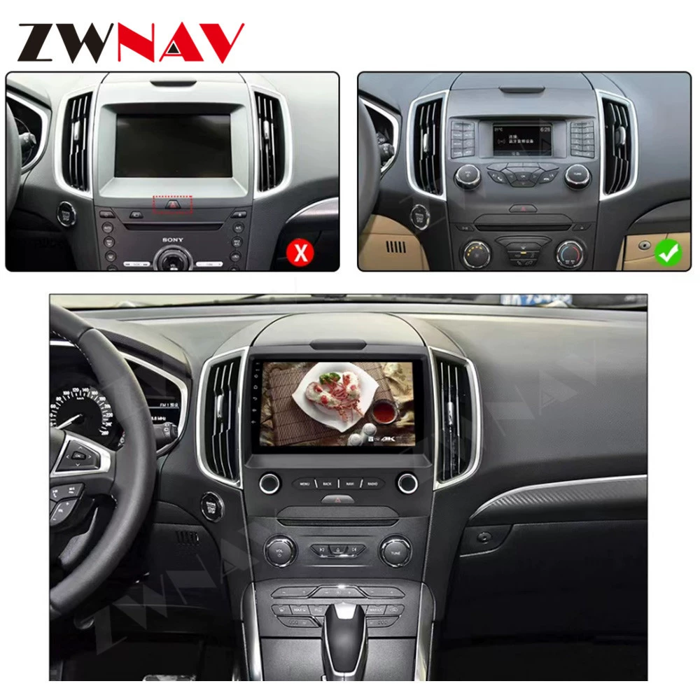 Подходит для центрального пульта управления Ford Sharp, большой экран, навигация, все-в-одном, модификация вертикального экрана Android, автомобильная умная машина