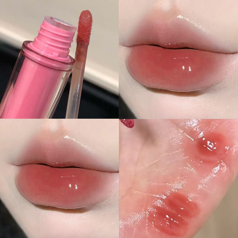 HERORANGE, esmalte de labios con espejo de luz de agua hidratante, atmósfera de primavera, brillo de labios transfronterizo blanco