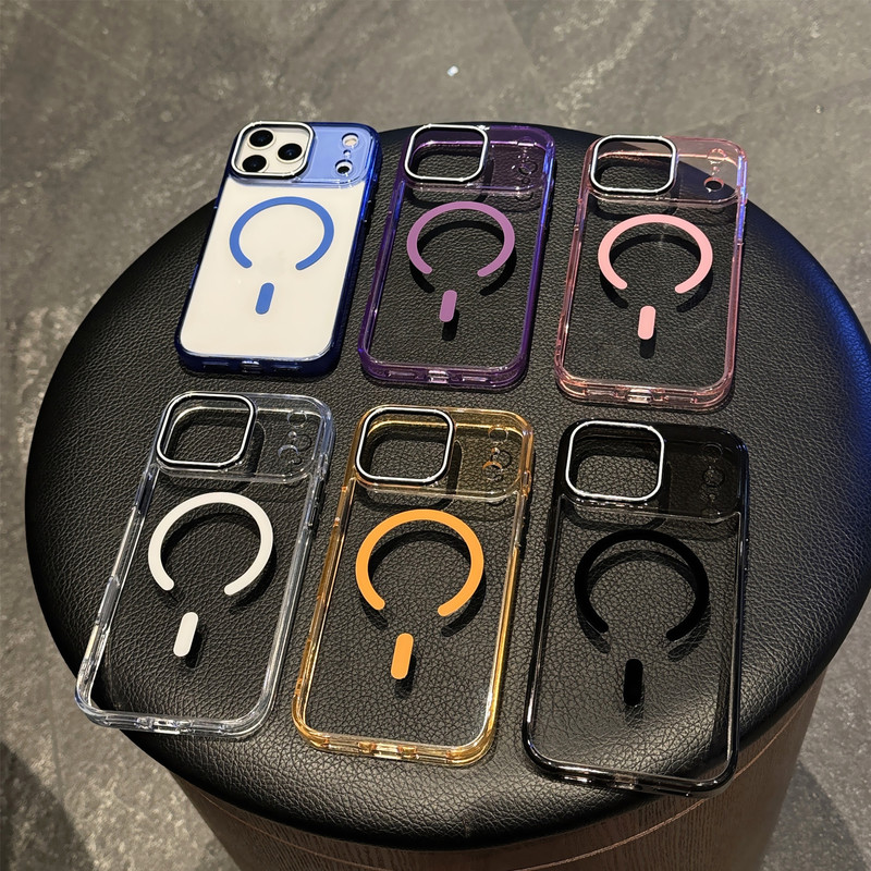 适用iPhone17promax磁吸手机壳一体触控键苹果16防摔亚克力保护套|undefined