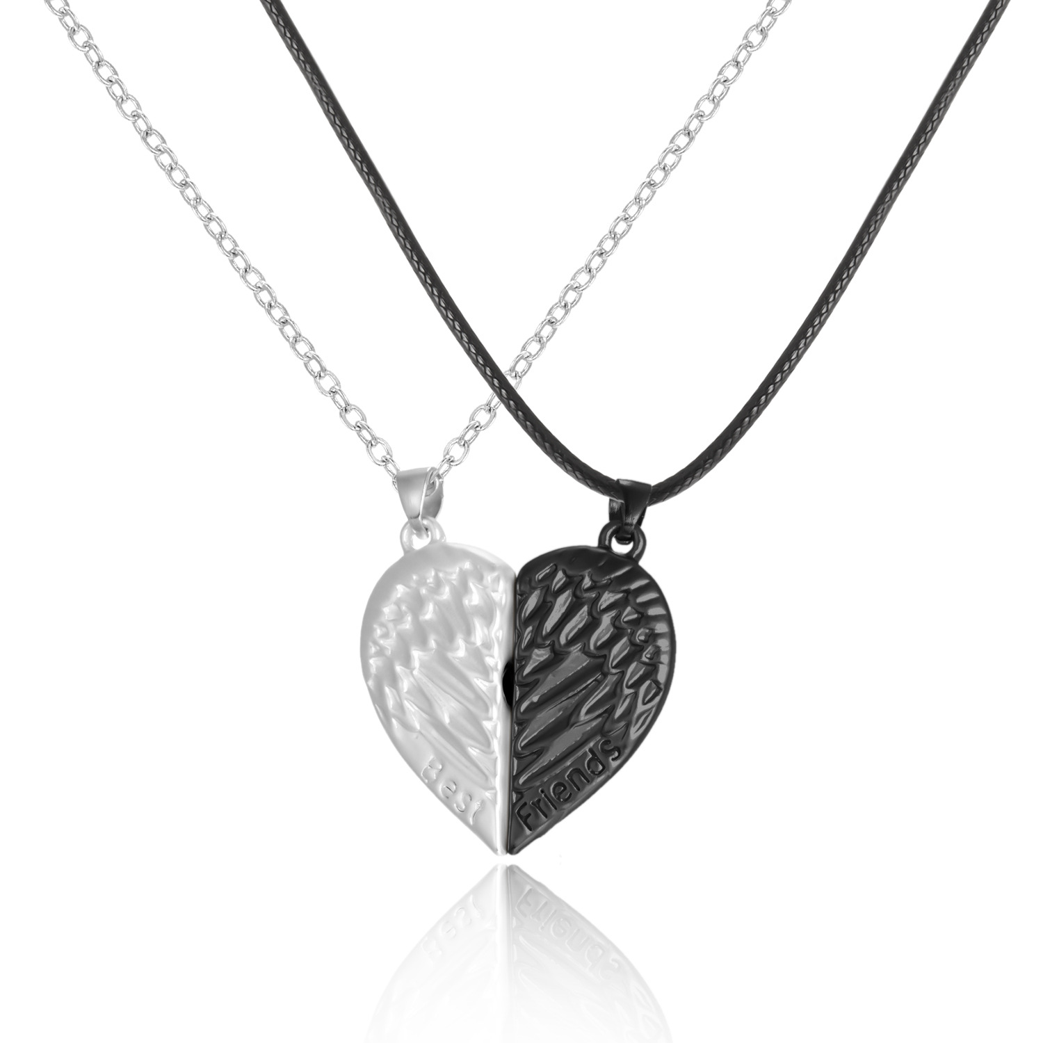 Strassenmode Herzform Legierung Überzug Valentinstag Unisex Halskette Mit Anhänger display picture 9