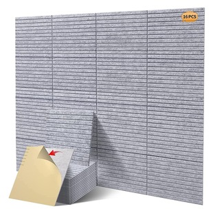 Cross-Border 12-Piece Supply Polyester Fiber Sound Insulation Board Wall Decoration Self-Adhesive Home Sound-Absorbing Noise Reduction Theater Vertical Terms