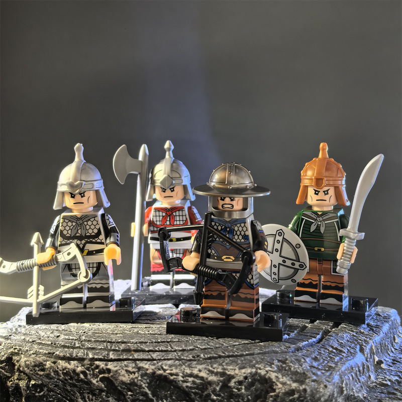 Three Kingdoms Little Hero Ancient Soldiers Wu Han Wei Shu Army Song Dynasty Yue Fei Minions Assembling Educational Building Block Toys