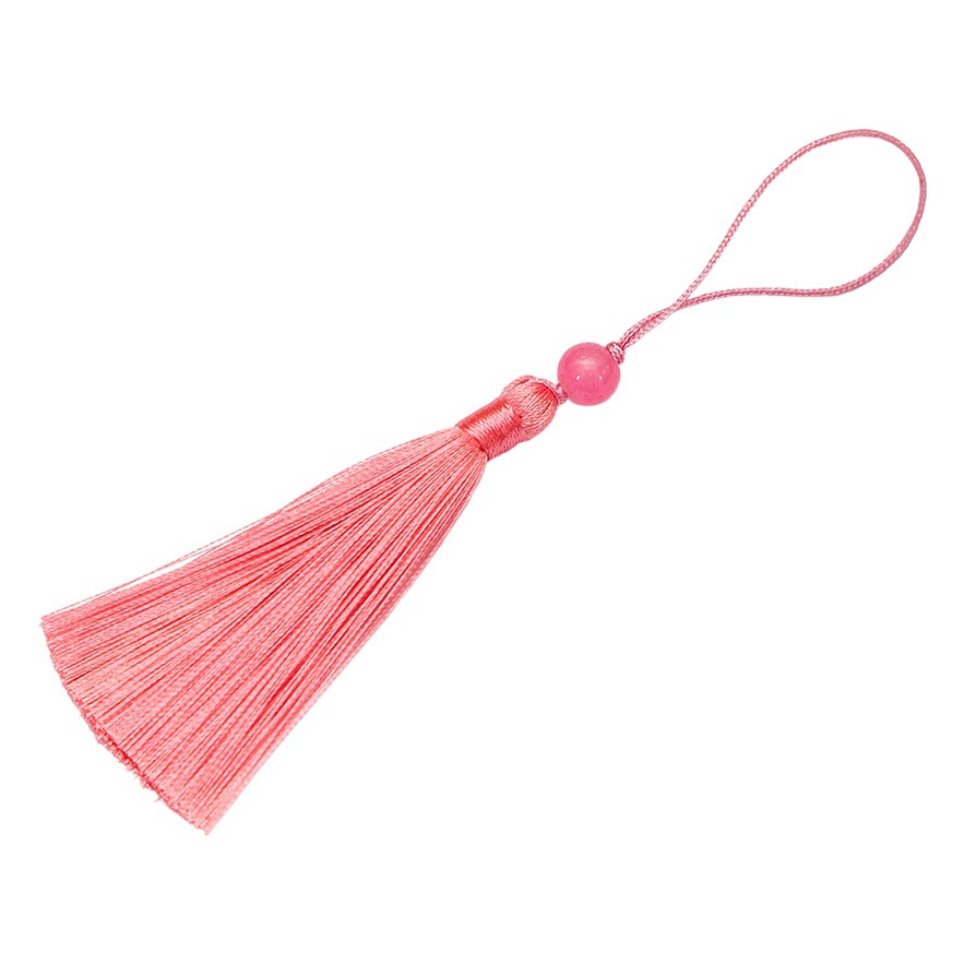 7cm Beaded Tassel Small Hanging Tassel Ancient Style Bookmark Fan Seal Tassel DIY Accessories Polyester Ice Silk Tassel Tassel