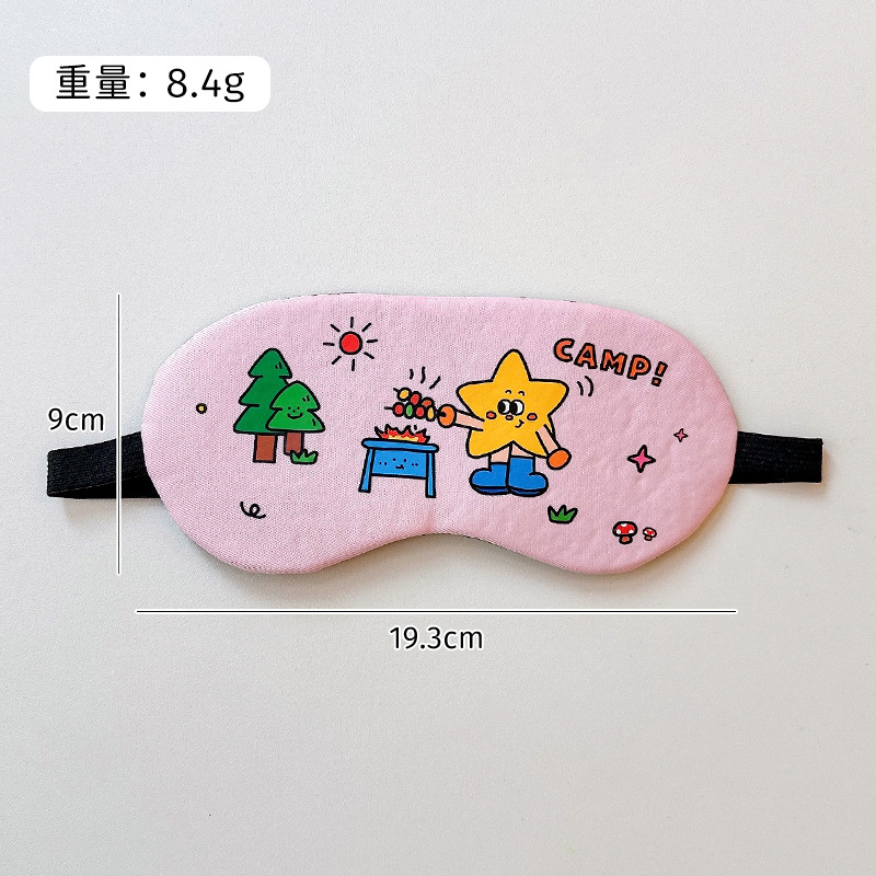 Dormir dormir lindo sombreado transpirable estudiante de dibujos animados de las mujeres hombres compresa de hielo aliviar la fatiga ocular máscara de ojos