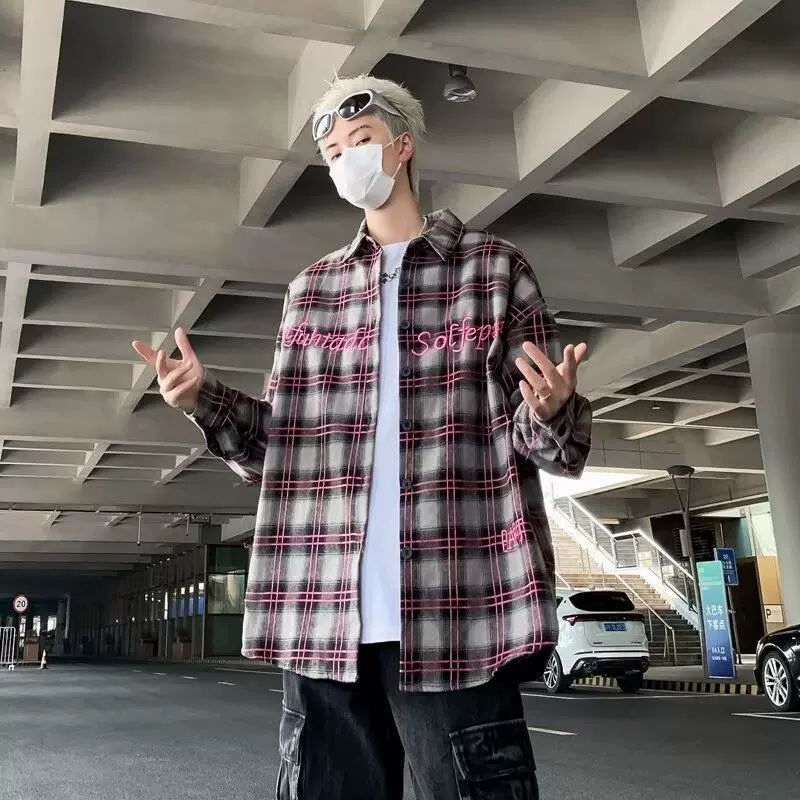 Весенние и осенние клетчатые повседневные рубашки рубашки с длинными рукавами для мальчиков