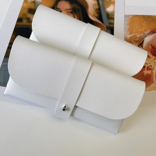 Stylish and simple glasses case with studs nubuck leather glasses bag sunglasses case handbag style sunglasses case