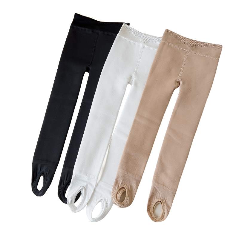 Luz de agua cálida ropa exterior para niños que toca fondo pantimedias de baile Luz de invierno para niños artefacto de pierna ligera forrada de vellón